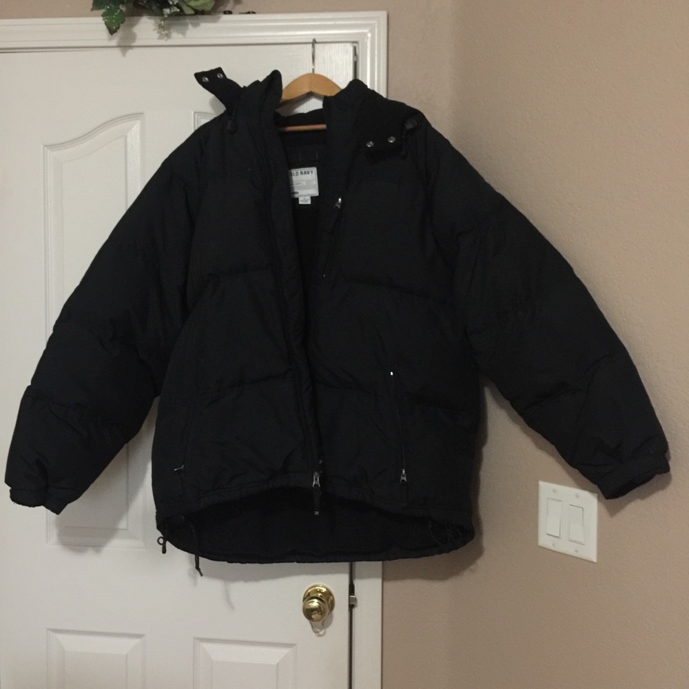 Old Navy Black Down Puffer Jacket - image 1